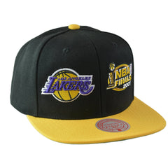 Los Angeles Lakers Double Whammy 2001 NBA Finals Men's Snapback Hat by Mitchell & Ness