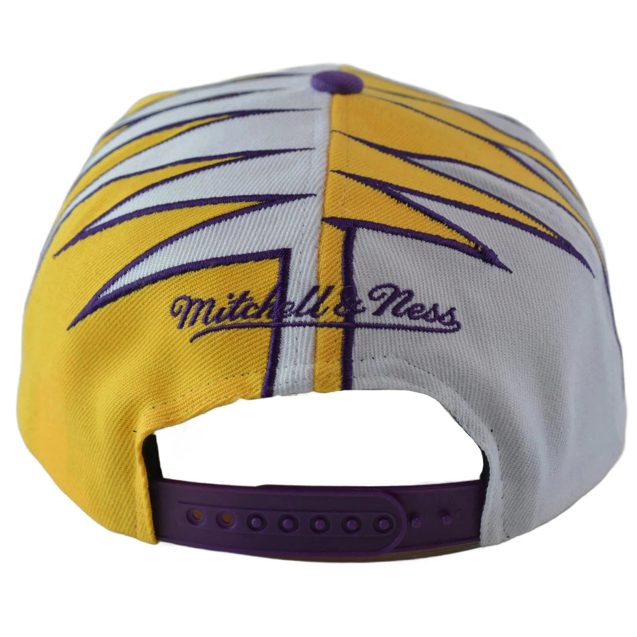 Los Angeles Lakers Yellow & White NBA Shockwave Men's Snapback Hat by Mitchell & Ness