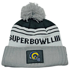 Los Angeles Rams NFL Logo SuperBowl LIII Knit Pom Beanie Winter Hat