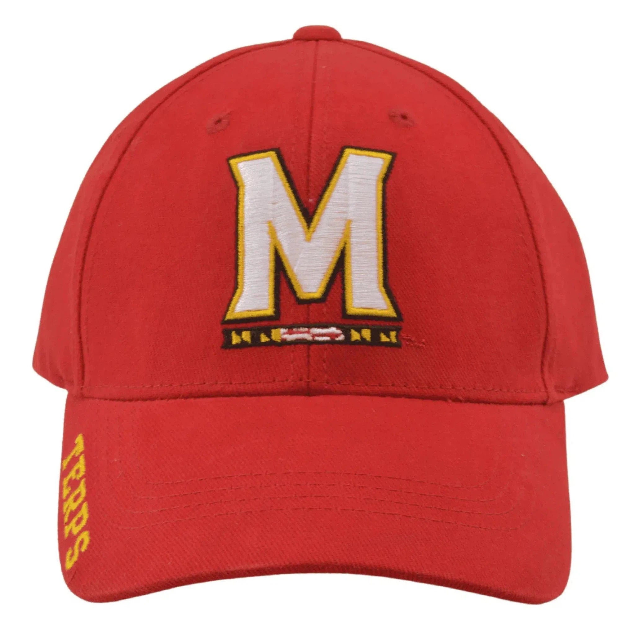 Maryland Terrapins NCAA Red Team Logo Adjustable Hat by Captivating Headwear