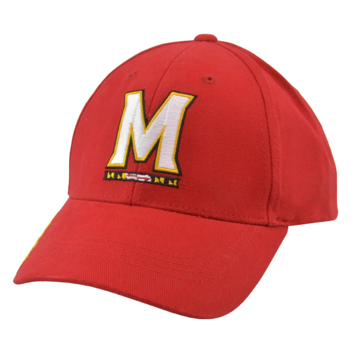 Maryland Terrapins NCAA Red Team Logo Adjustable Hat by Captivating Headwear