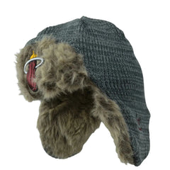 Miami Heat adidas NBA Team Logo Trapper Style Cap Faux Fur Knit Hat