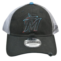 Miami Marlins New Era 9TWENTY MLB Rustic Relaxed Fit Meshback Adjustable Baseball Hat