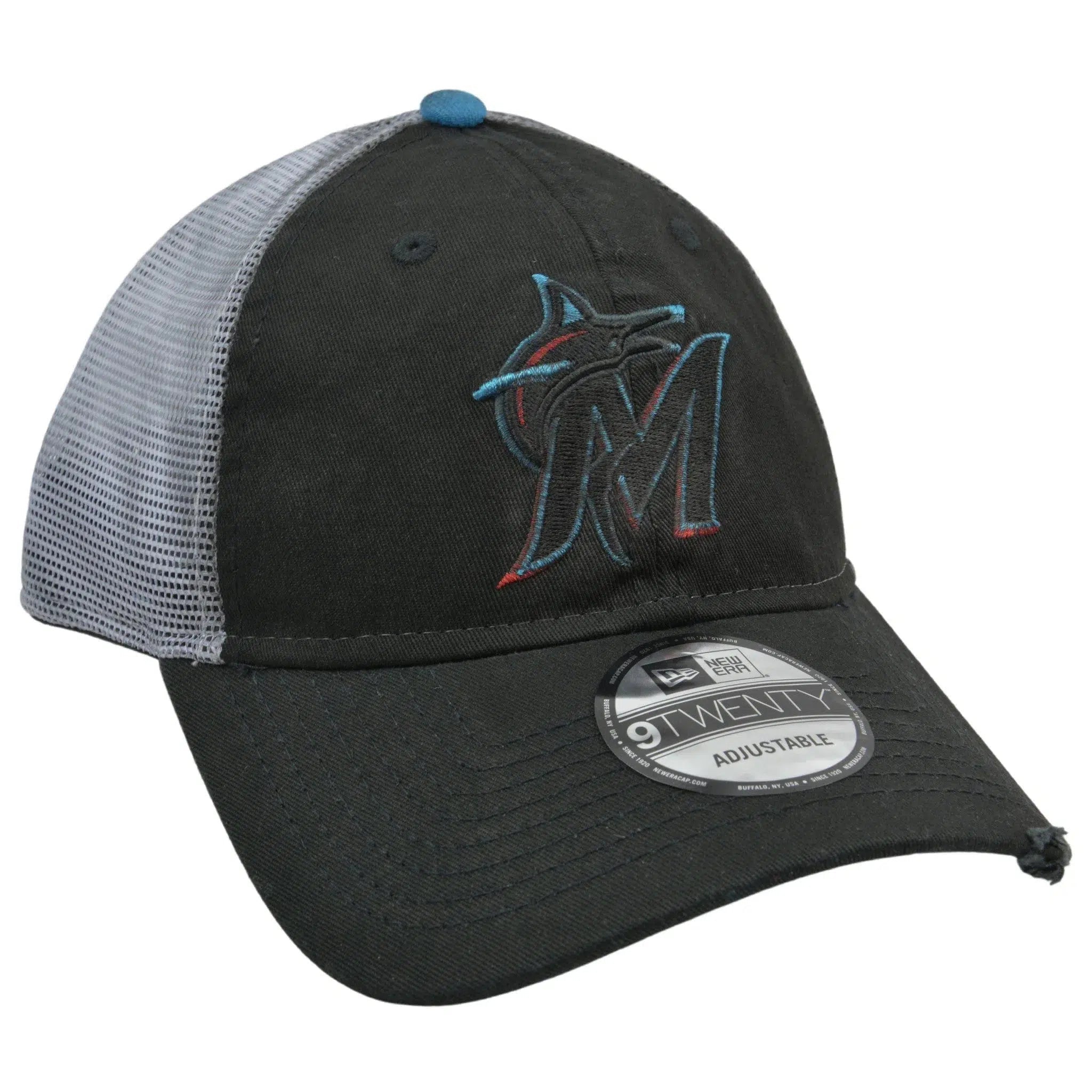 Miami Marlins New Era 9TWENTY MLB Rustic Relaxed Fit Meshback Adjustable Baseball Hat