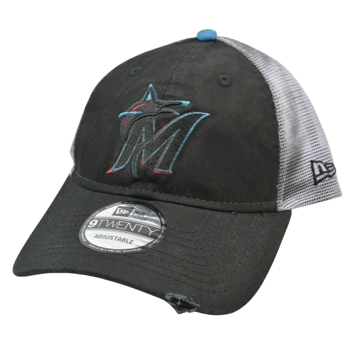 Miami Marlins New Era 9TWENTY MLB Rustic Relaxed Fit Meshback Adjustable Baseball Hat