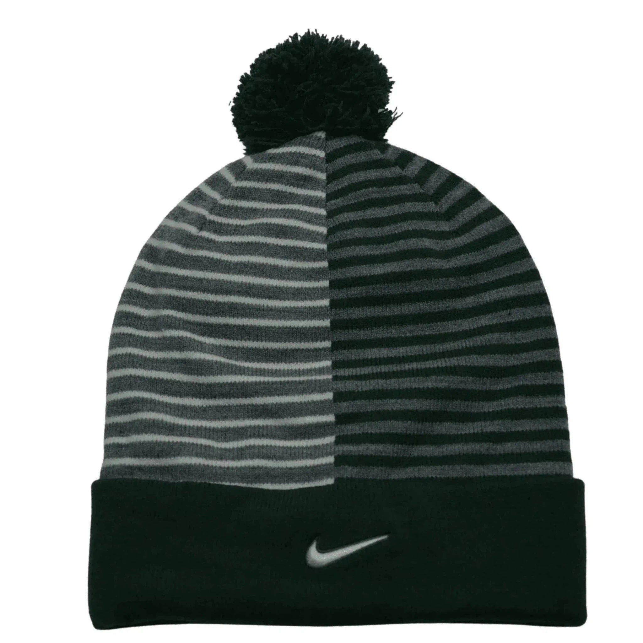 Michigan State Spartans NCAA Striped Reversible Beanie w/ Removable Pom