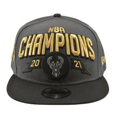 Milwaukee Bucks NBA 2021 Champions 9FIFTY Flat Bill Snapback Hat by New Era