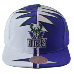 Milwaukee Bucks NBA Shockwave Men's Snapback Hat by Mitchell & Ness