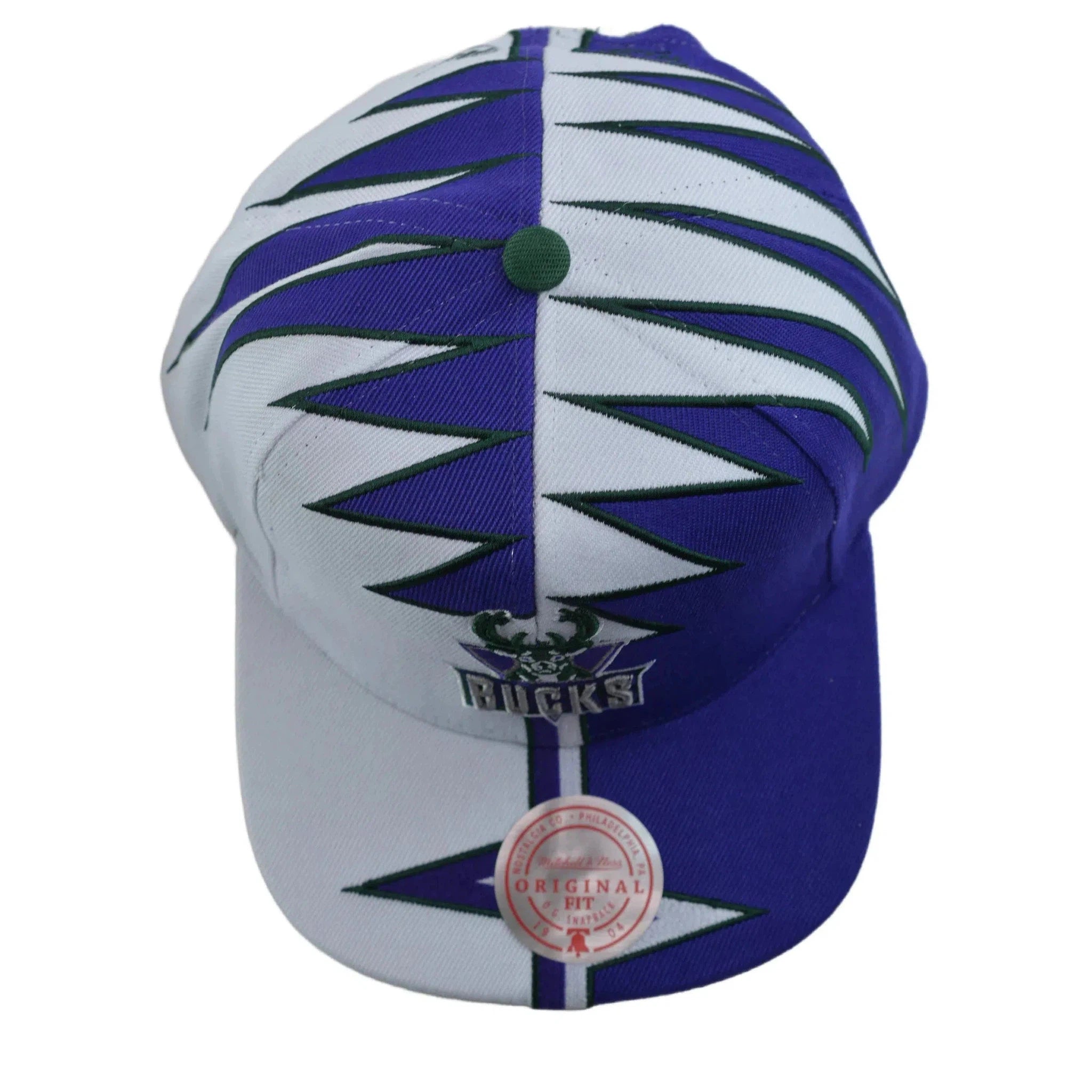 Milwaukee Bucks NBA Shockwave Men's Snapback Hat by Mitchell & Ness