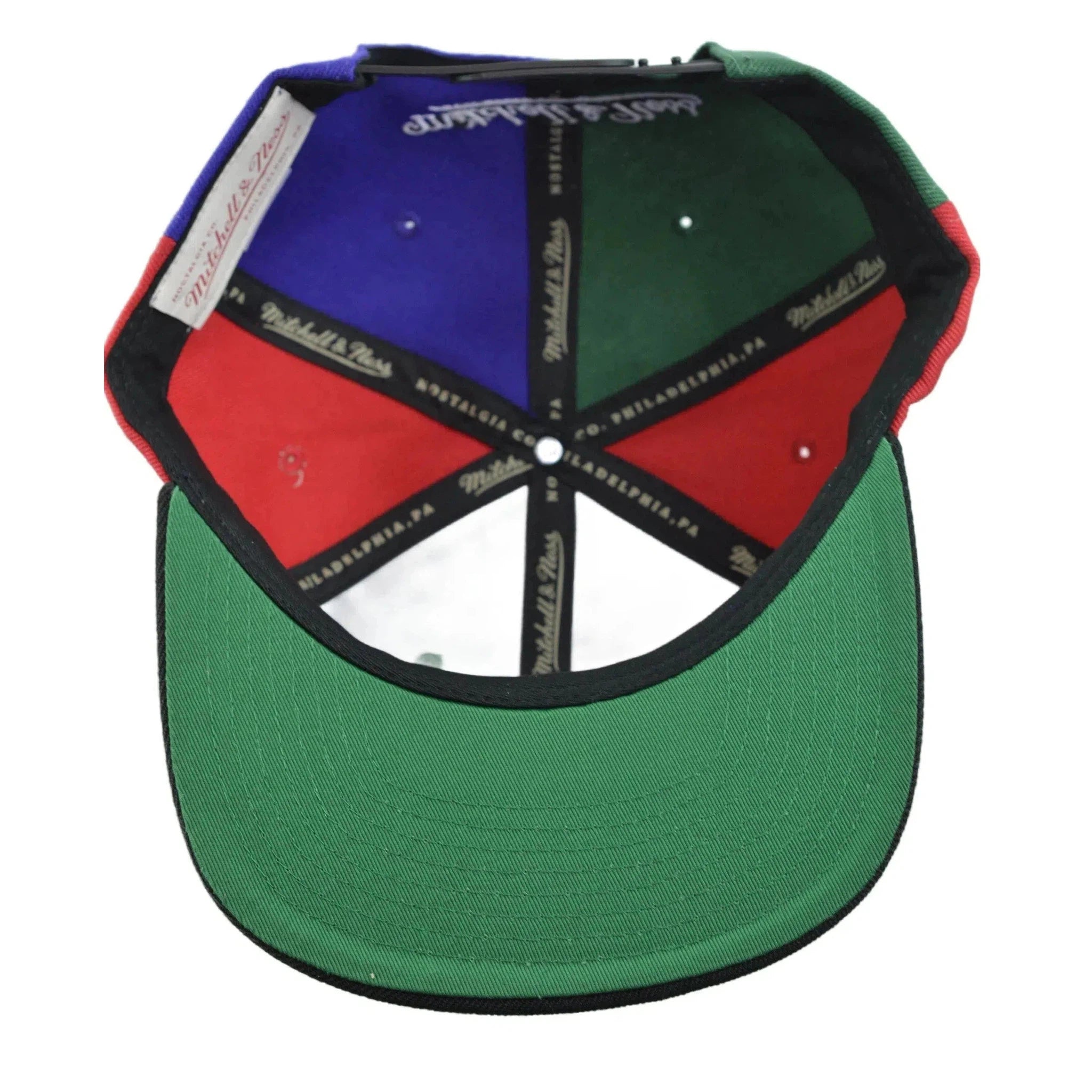 Milwaukee Bucks NBA Team Era Pinwheel Men's Snapback Cap, Flat Bill Hat by Mitchell & Ness