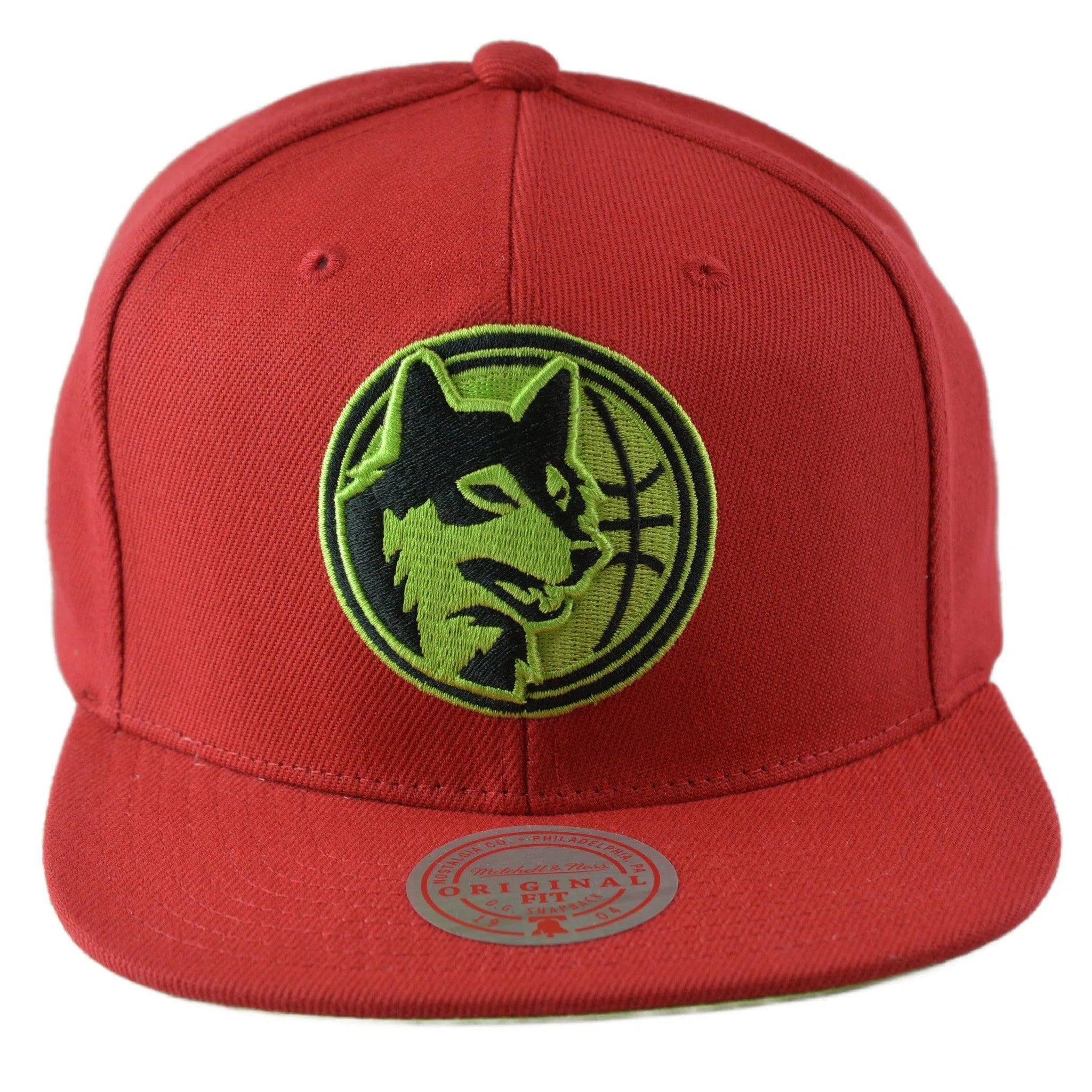 Minnesota Timberwolves NBA Reverse Grinch Men's Basketball Snapback Cap Flat bill Hat by Mitchell & Ness