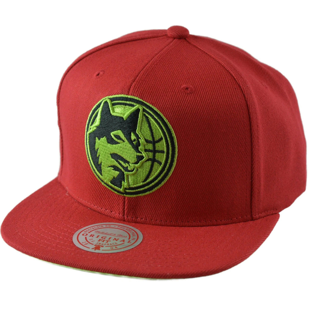 Minnesota Timberwolves NBA Reverse Grinch Men's Basketball Snapback Cap Flat bill Hat by Mitchell & Ness