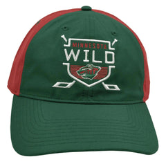 Minnesota Wild NHL Coaches Cross Stick Adjustable Slouch Hockey Hat