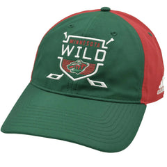 Minnesota Wild NHL Coaches Cross Stick Adjustable Slouch Hockey Hat