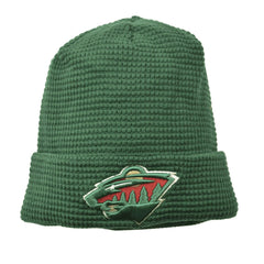 Minnesota Wild NHL Team Waffle Knit Cuffed Hockey Beanie Winter Hat