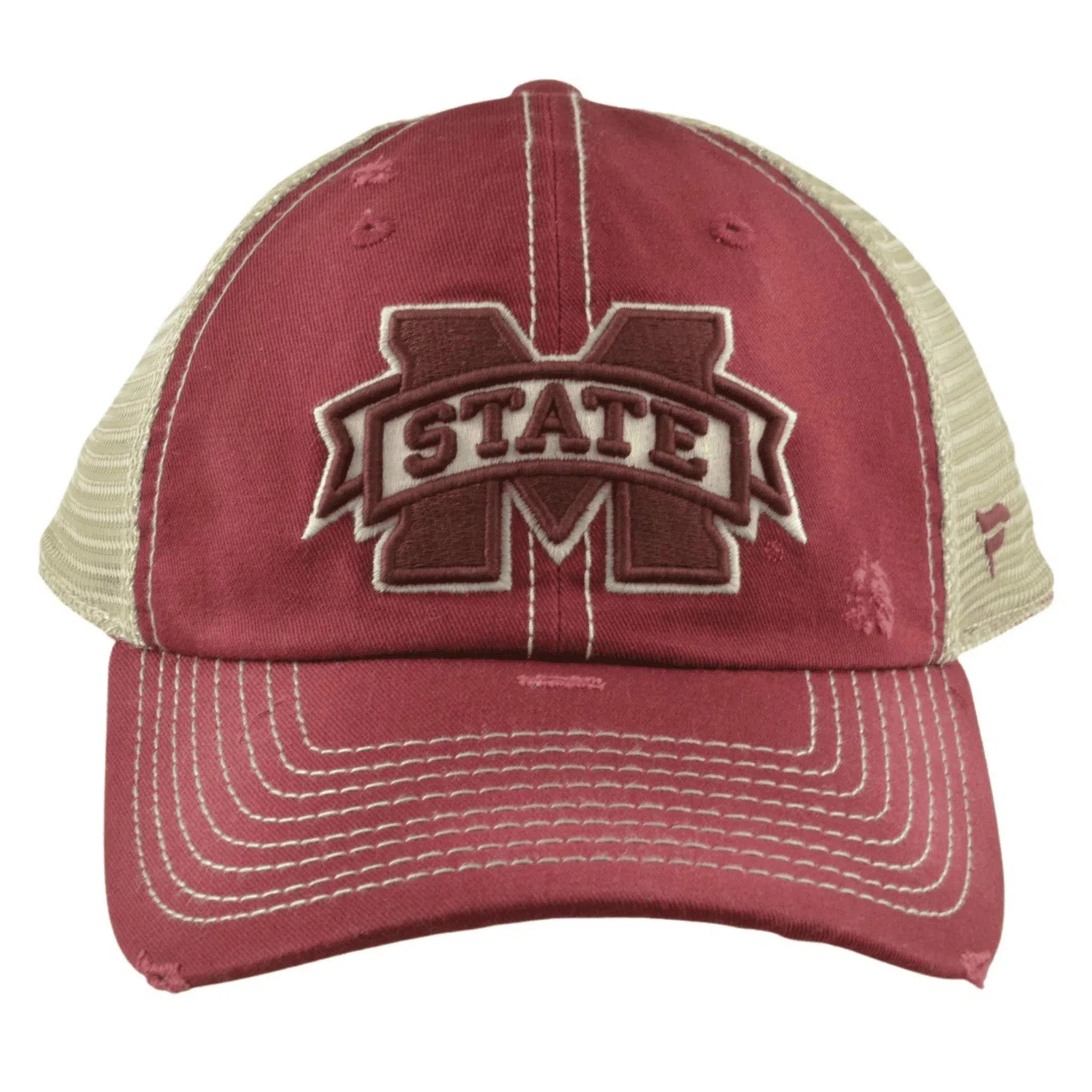 Mississippi State Bulldogs Lightweight NCAA Team Distressed Bill Mesh back Hat