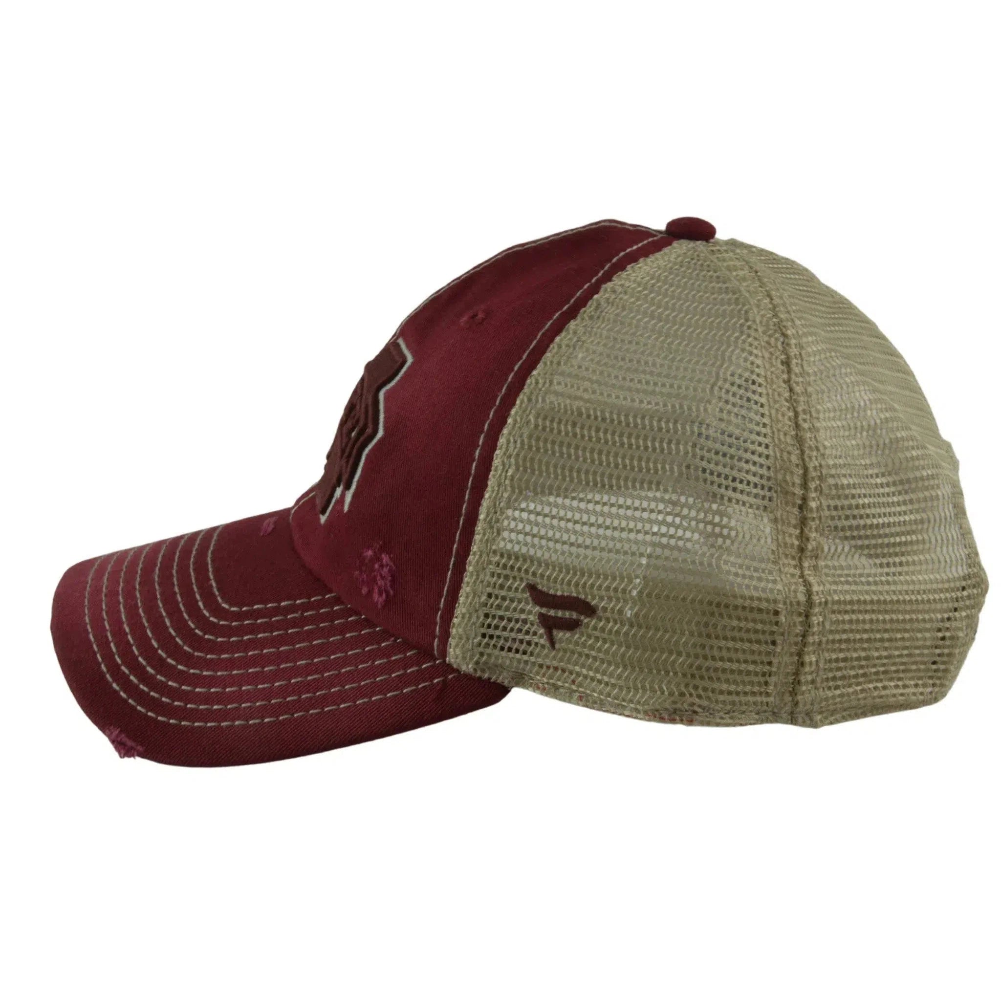 Mississippi State Bulldogs Lightweight NCAA Team Distressed Bill Mesh back Hat