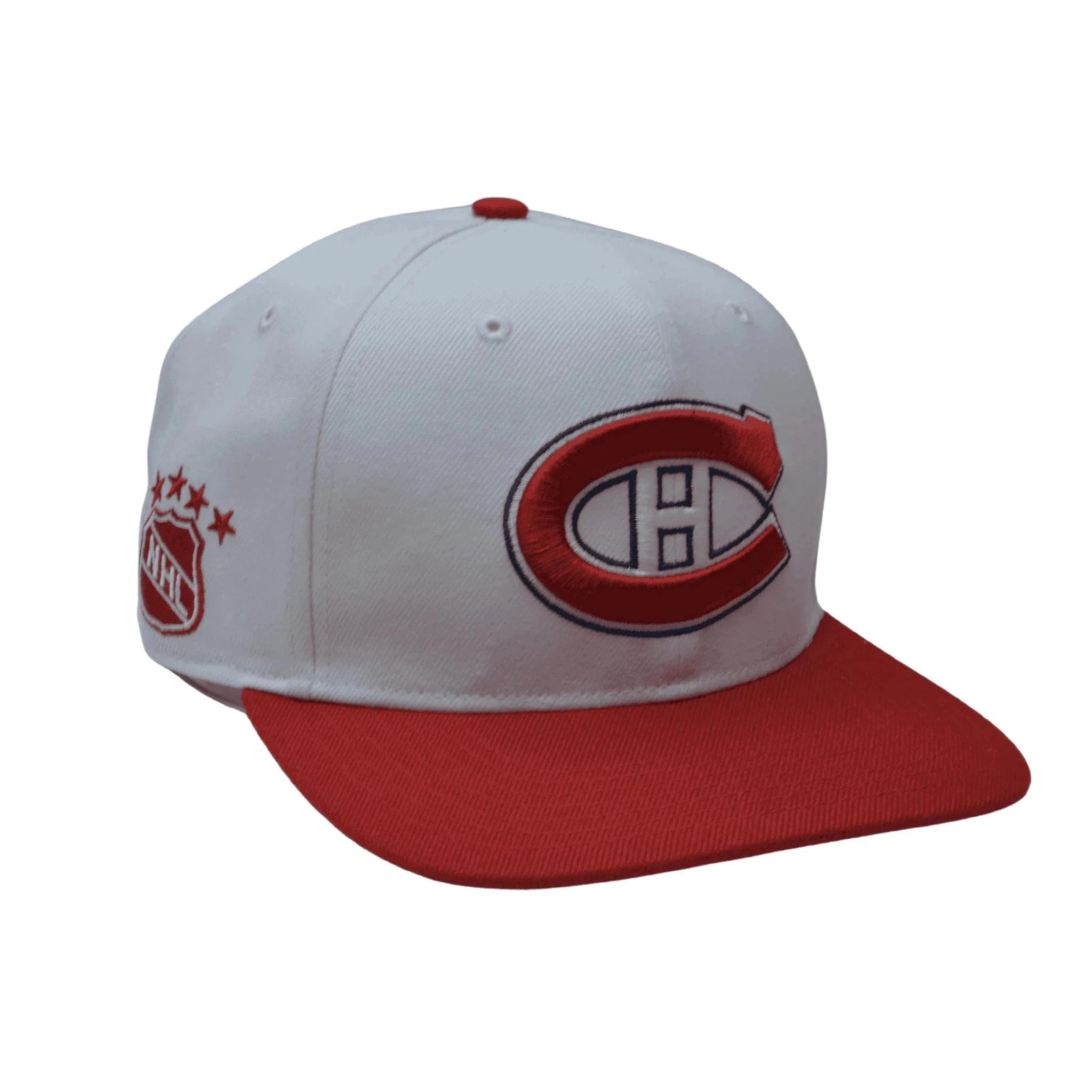 Montreal Canadiens Habs NHL Sure Shot Captain Snapback White & Red 2 Tone Hockey Hat