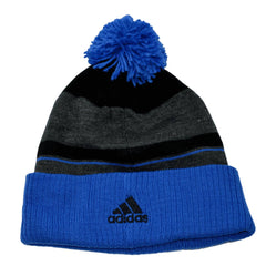 Montreal Impact MLS Striped Tonal Team Logo Soccer Pom Knit Winter Hat