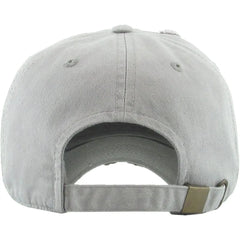 NASA Distressed Adjustable Gray Cotton Dad Hat