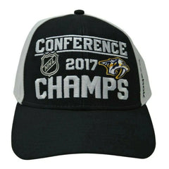 Nashville Predators NHL 2017 Conference Adjustable Black & White Hockey Hat