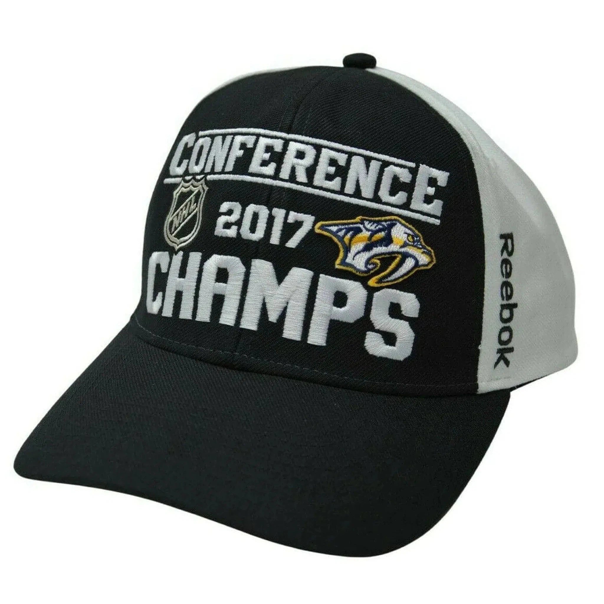 Nashville Predators NHL 2017 Conference Adjustable Black & White Hockey Hat