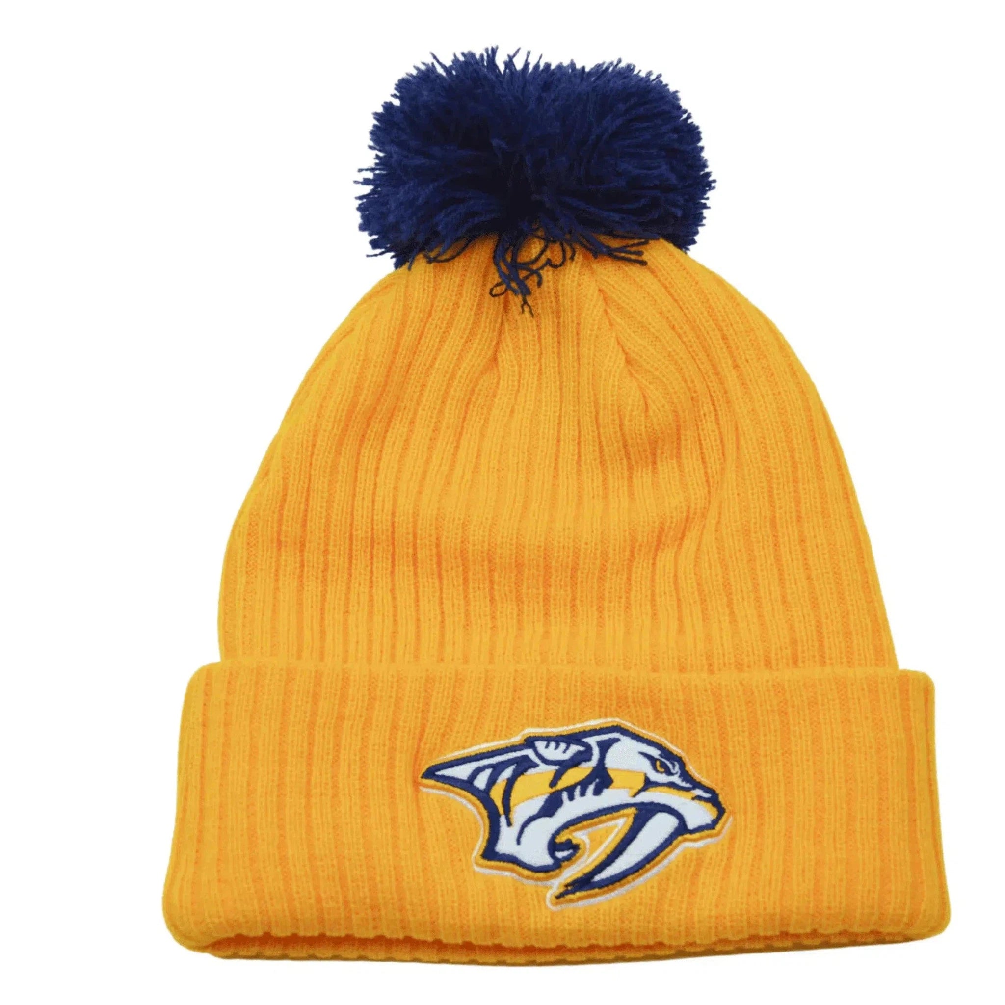 Nashville Predators NHL Keystone Ribbed Knit Beanie Pom Winter Hat