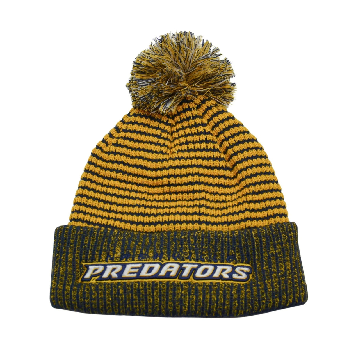 Nashville Predators NHL Team Wordmark Knit Beanie Pom Pom Winter Hat