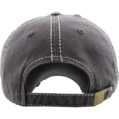 Native American Brave Soul Skull Vintage Distressed Cap Gray Hat