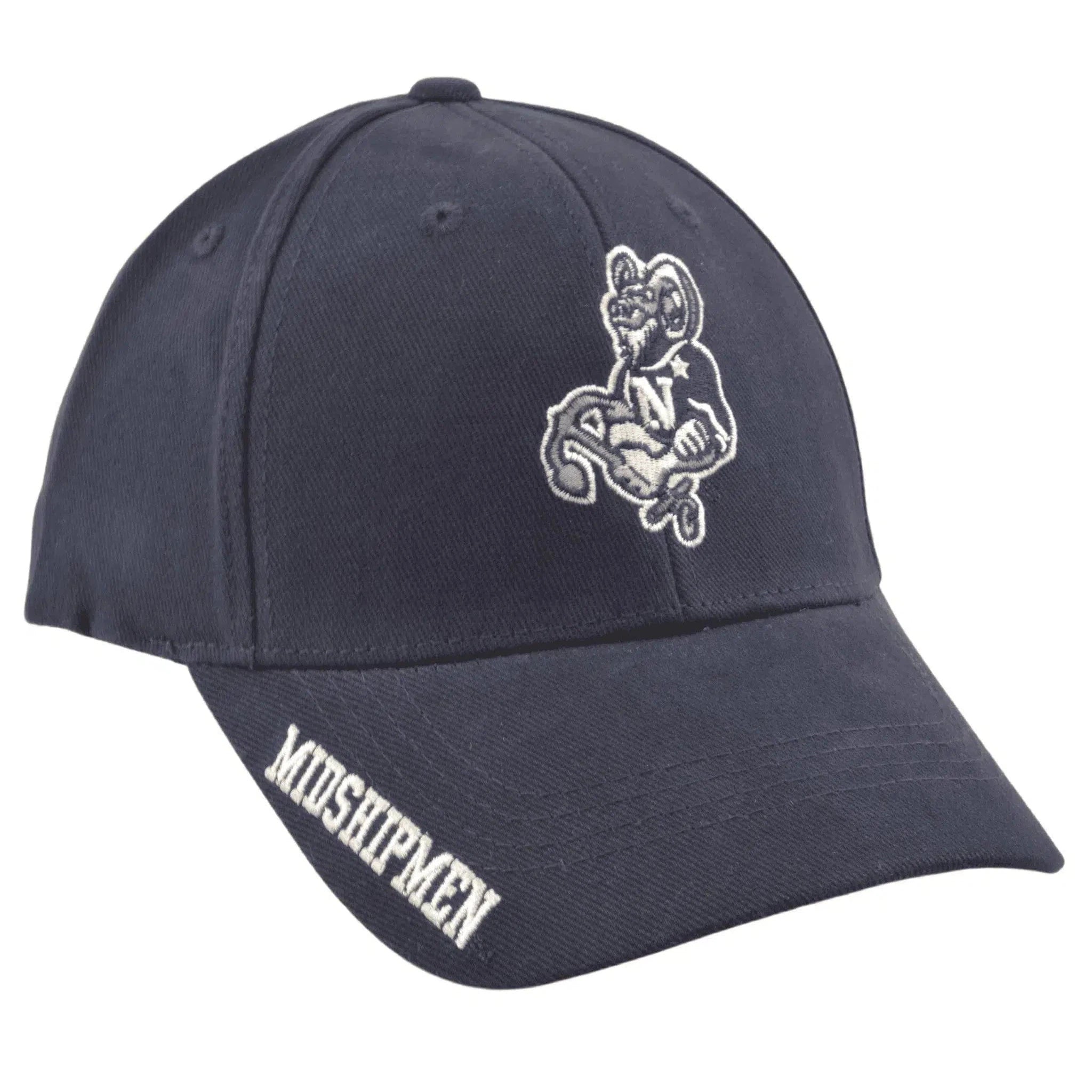 Navy Midshipmen NCAA Russell Athletic Blue Team Logo Adjustable Hat