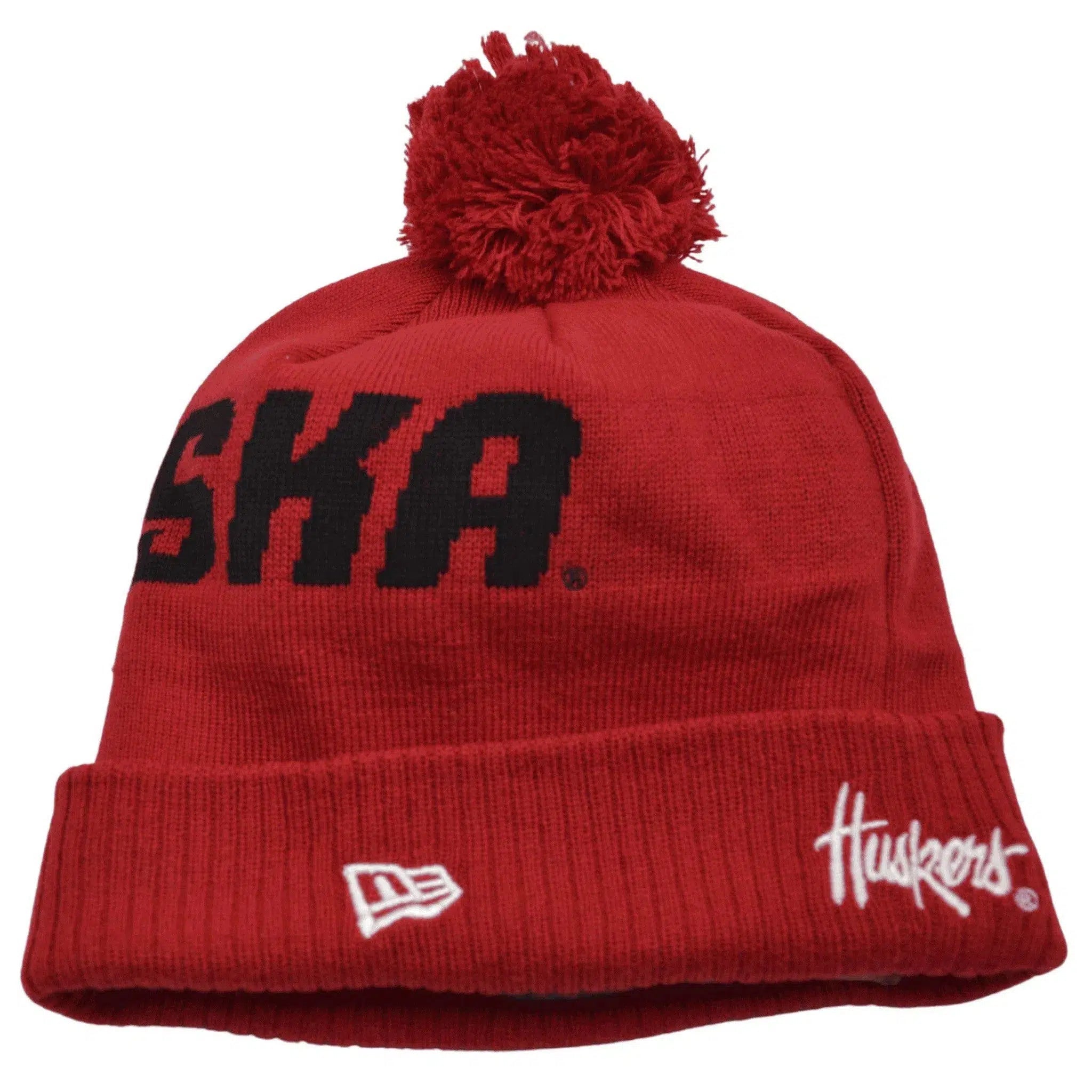 Nebraska Cornhuskers NCAA Pom Pom Winter Knit Hat beanie by New Era