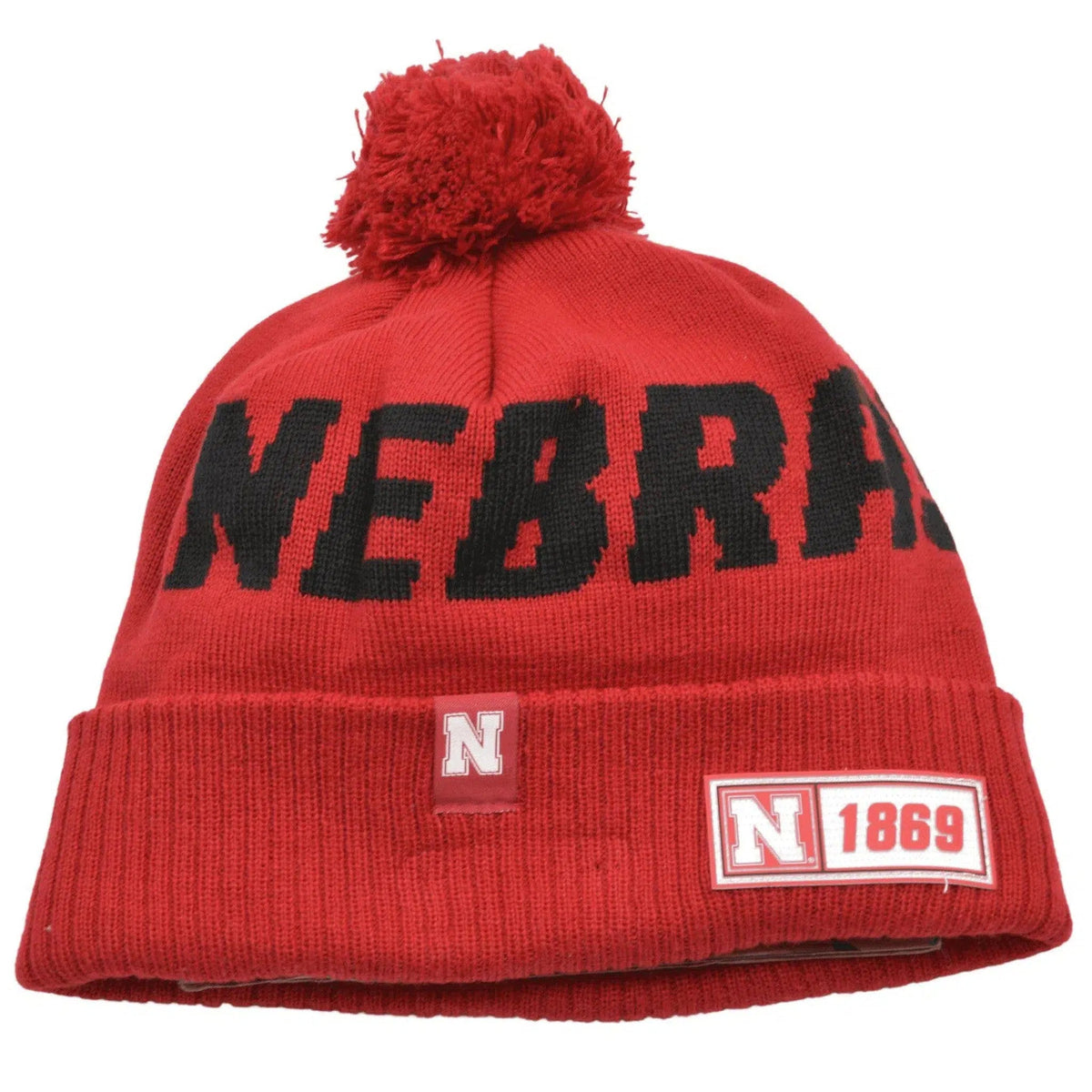 Nebraska Cornhuskers NCAA Pom Pom Winter Knit Hat beanie by New Era