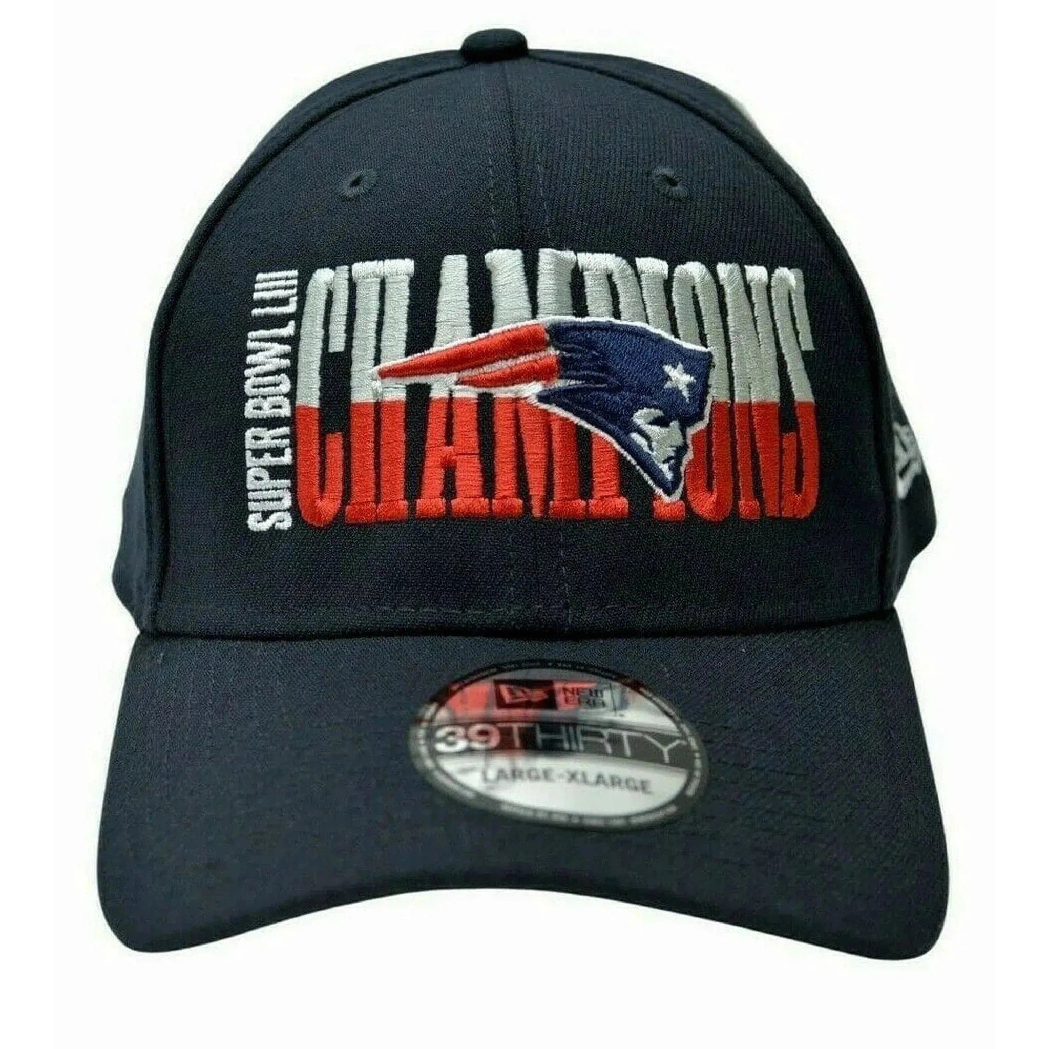 New England Patriots Super Bowl Champs NFL 39THIRTY Flex Fit Hat by New Era