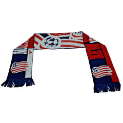 New England Revolution MLS Jacquard Soccer Winter Knit Scarf