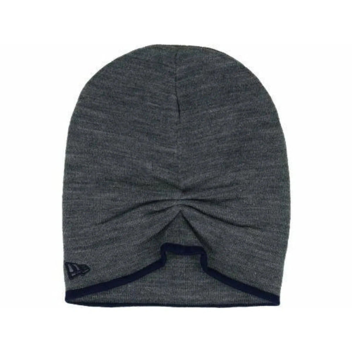 New Era Two Tone Gray & Navy Blue Slouch Edge Knit Winter Hat