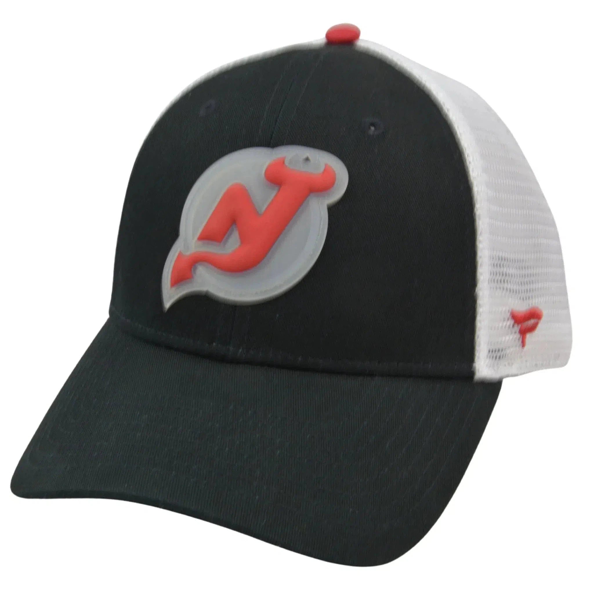 New Jersey Devils Iconic NHL Logo Adjustable Trucker Hockey Hat