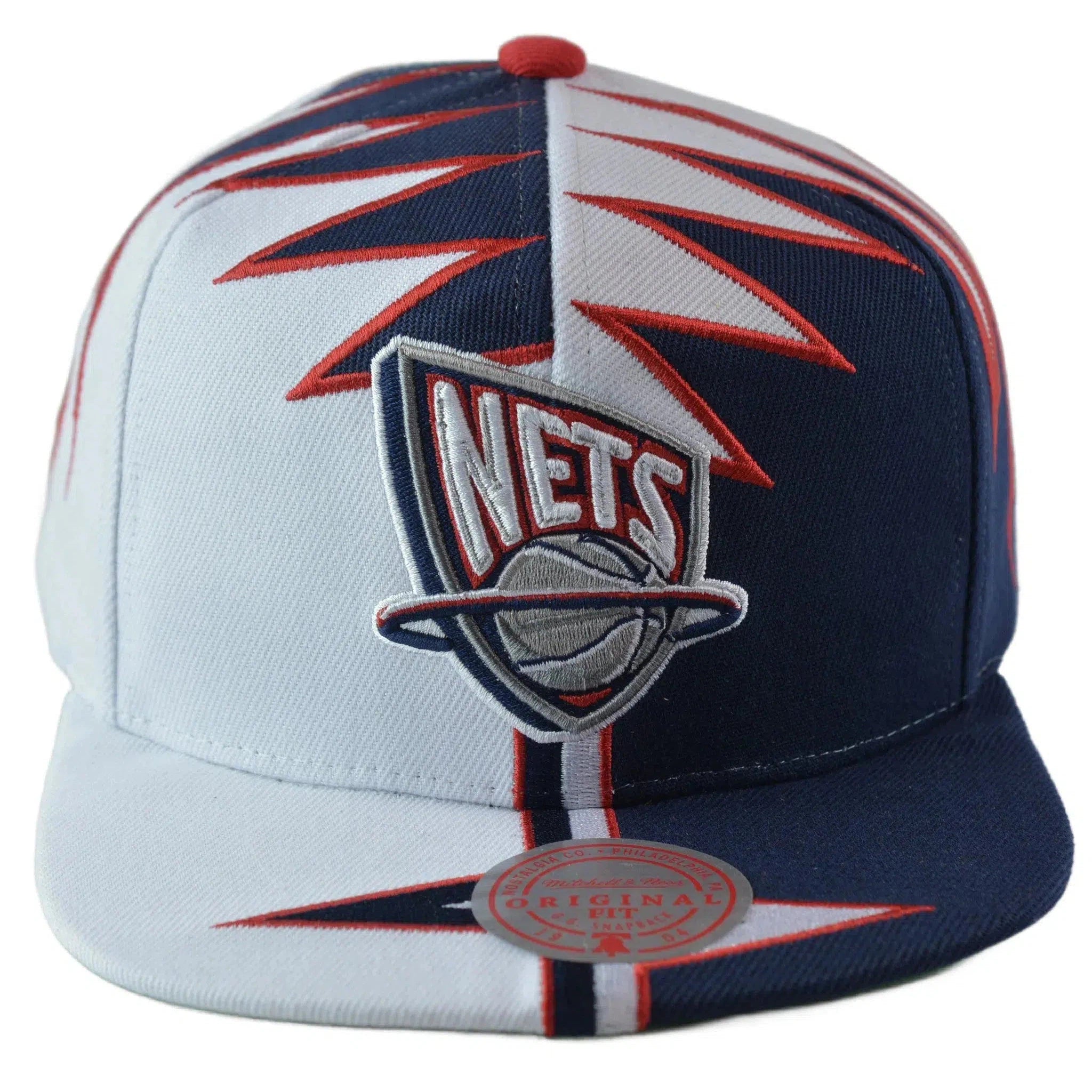 New Jersey Nets NBA Shockwave Men's Snapback Hat by Mitchell & Ness