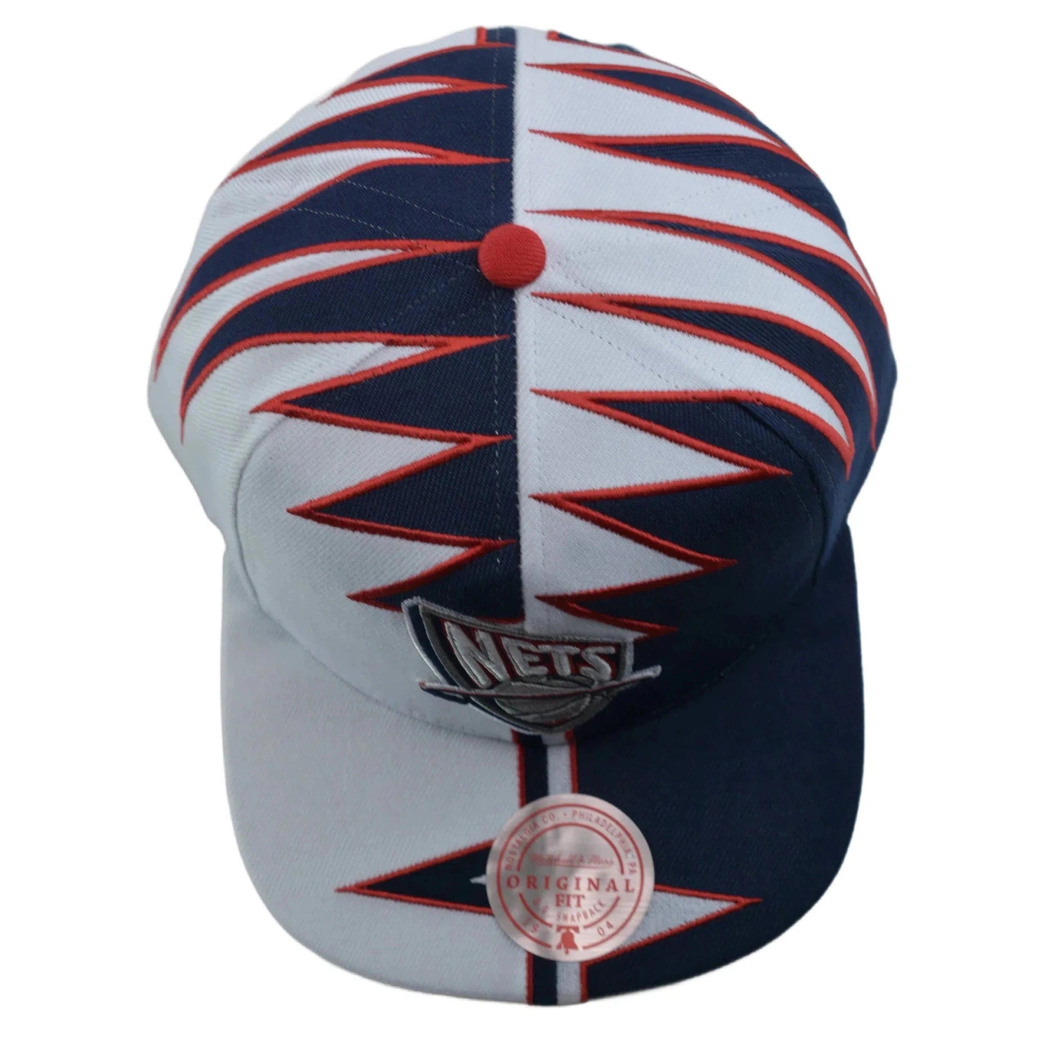 New Jersey Nets NBA Shockwave Men's Snapback Hat by Mitchell & Ness