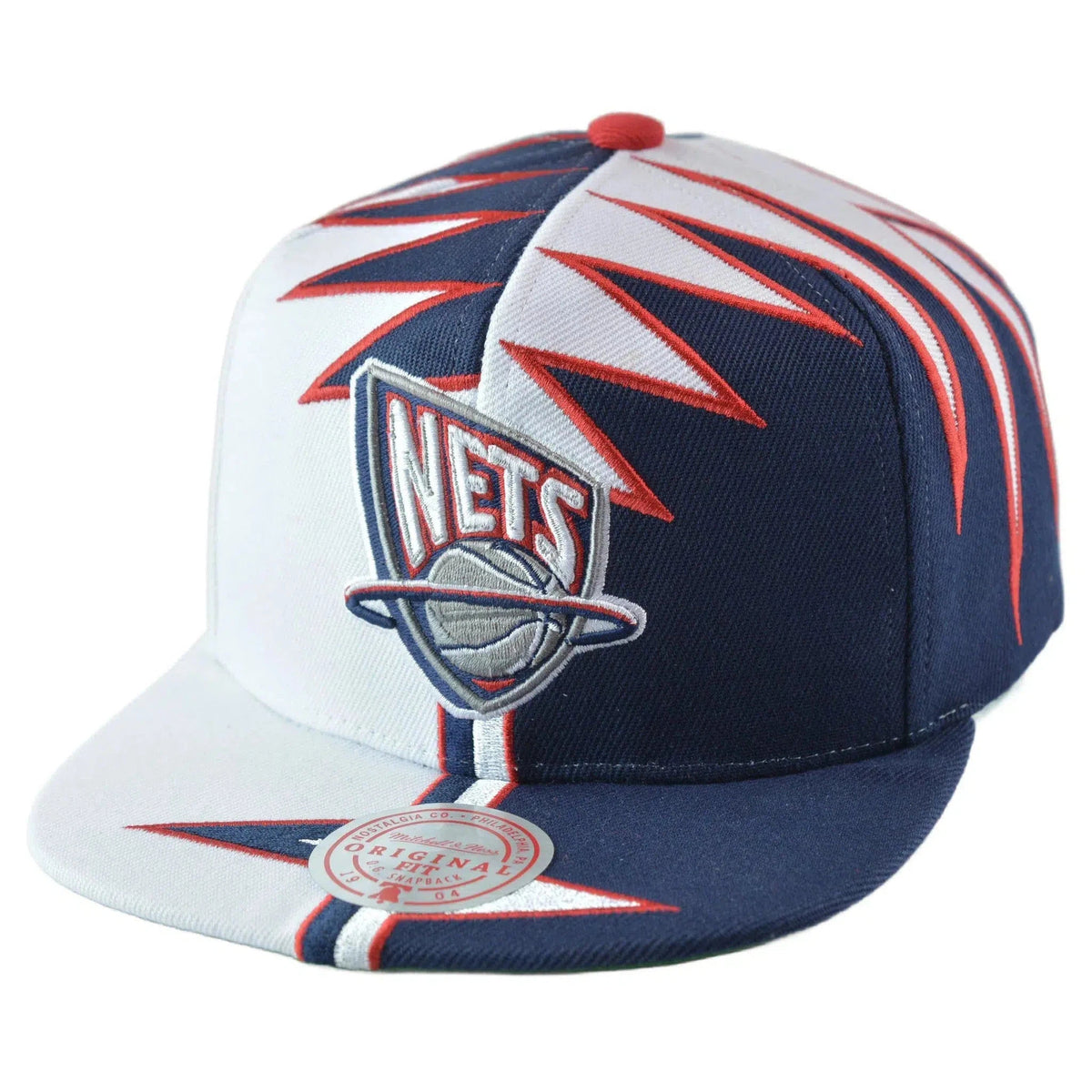 New Jersey Nets NBA Shockwave Men's Snapback Hat by Mitchell & Ness