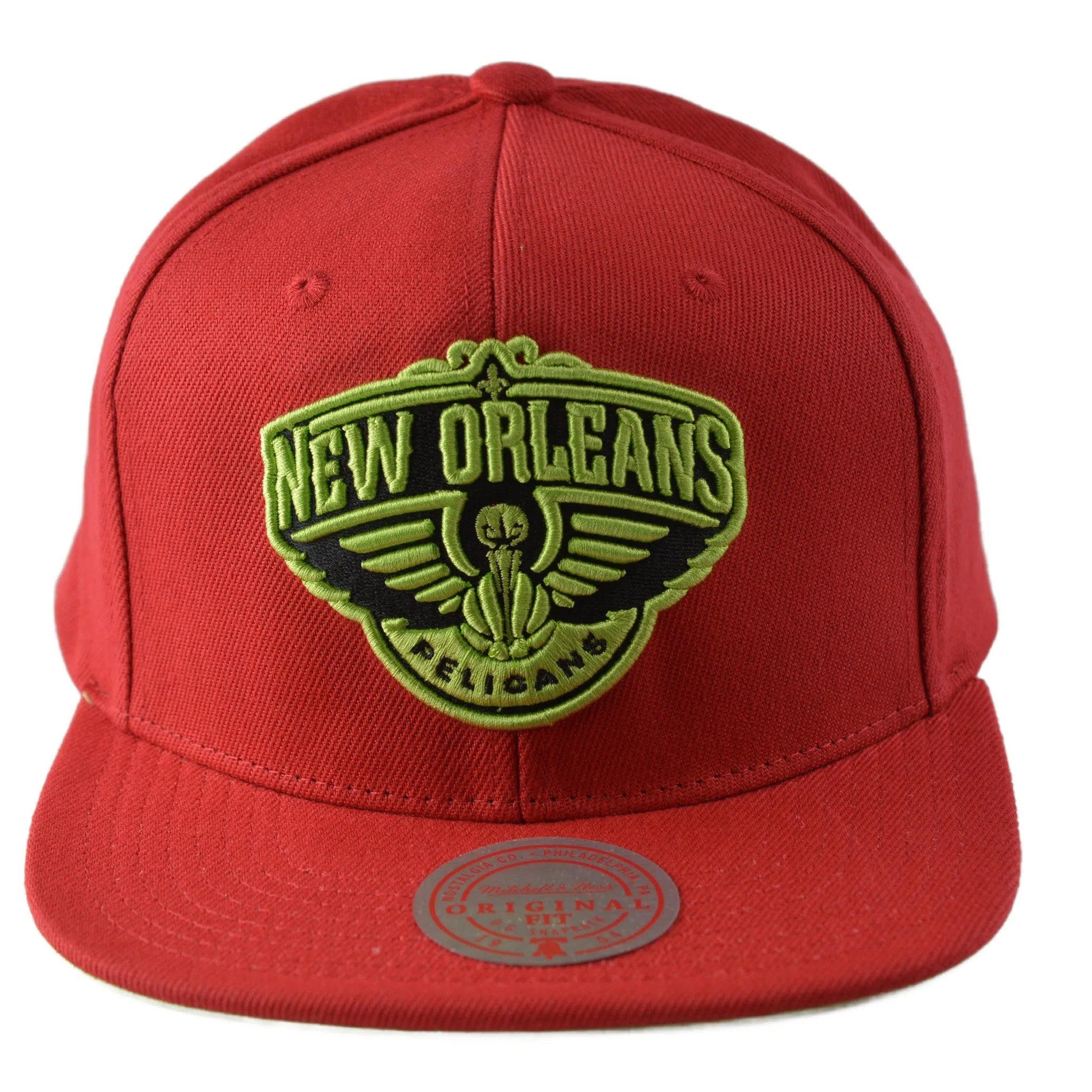 New Orleans Pelicans NBA Reverse Grinch Men's Basketball Snapback Cap Flat bill Hat by Mitchell & Ness