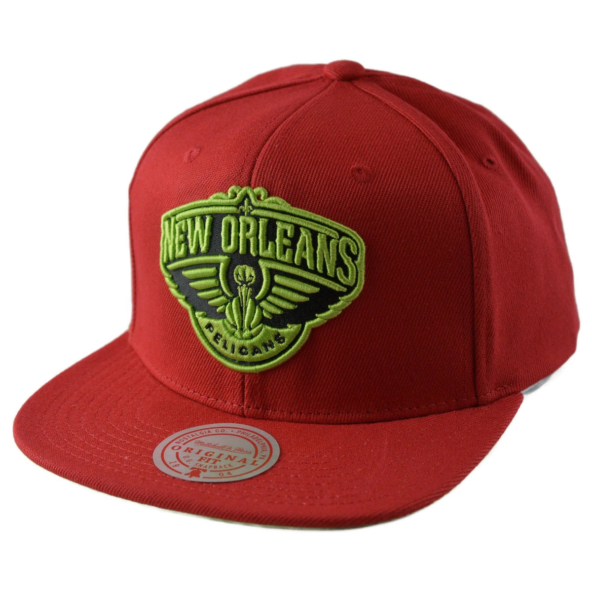 New Orleans Pelicans NBA Reverse Grinch Men's Basketball Snapback Cap Flat bill Hat by Mitchell & Ness