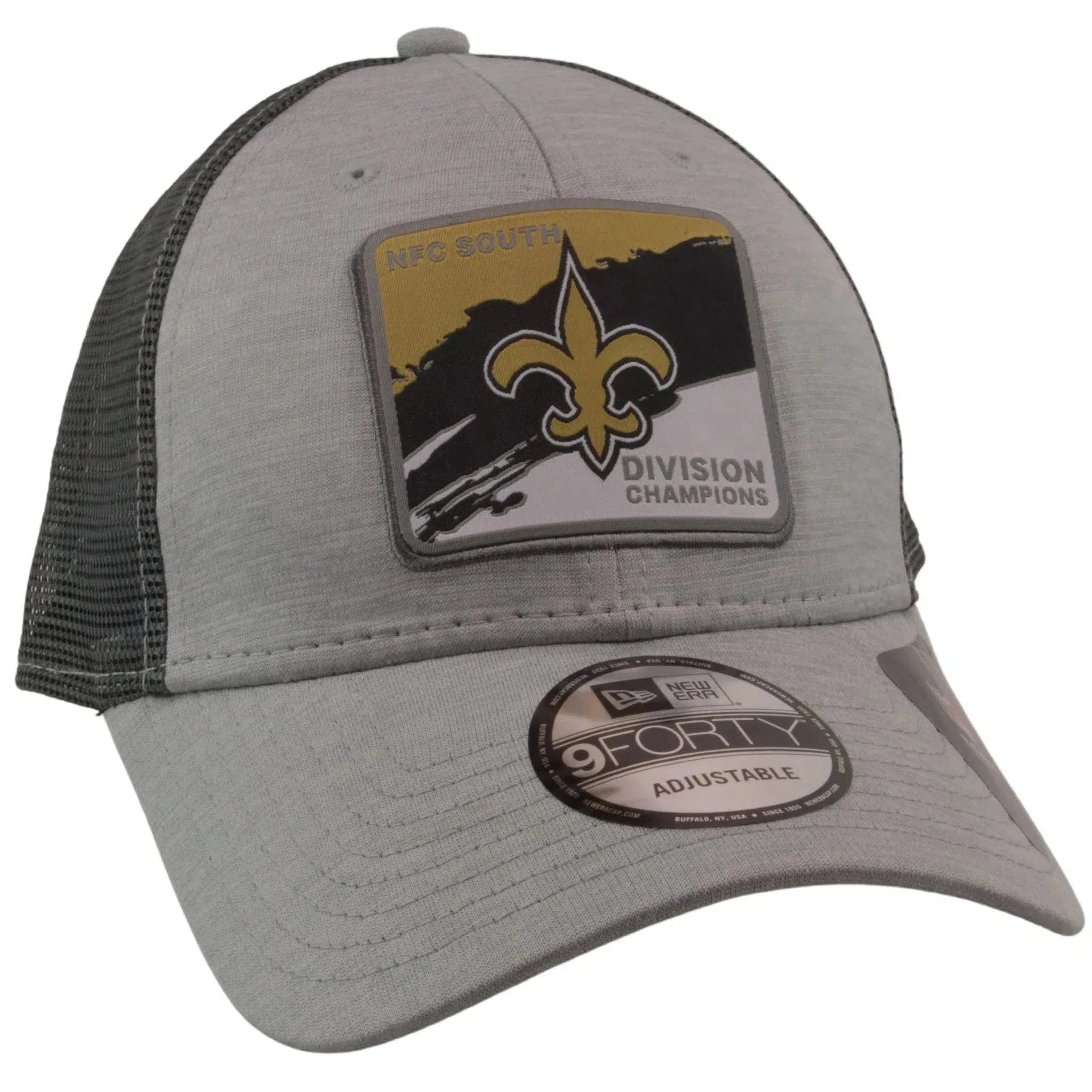 New Orleans Saints New Era 9FORTY Division Champions 2 Tone Gray NFL Hat