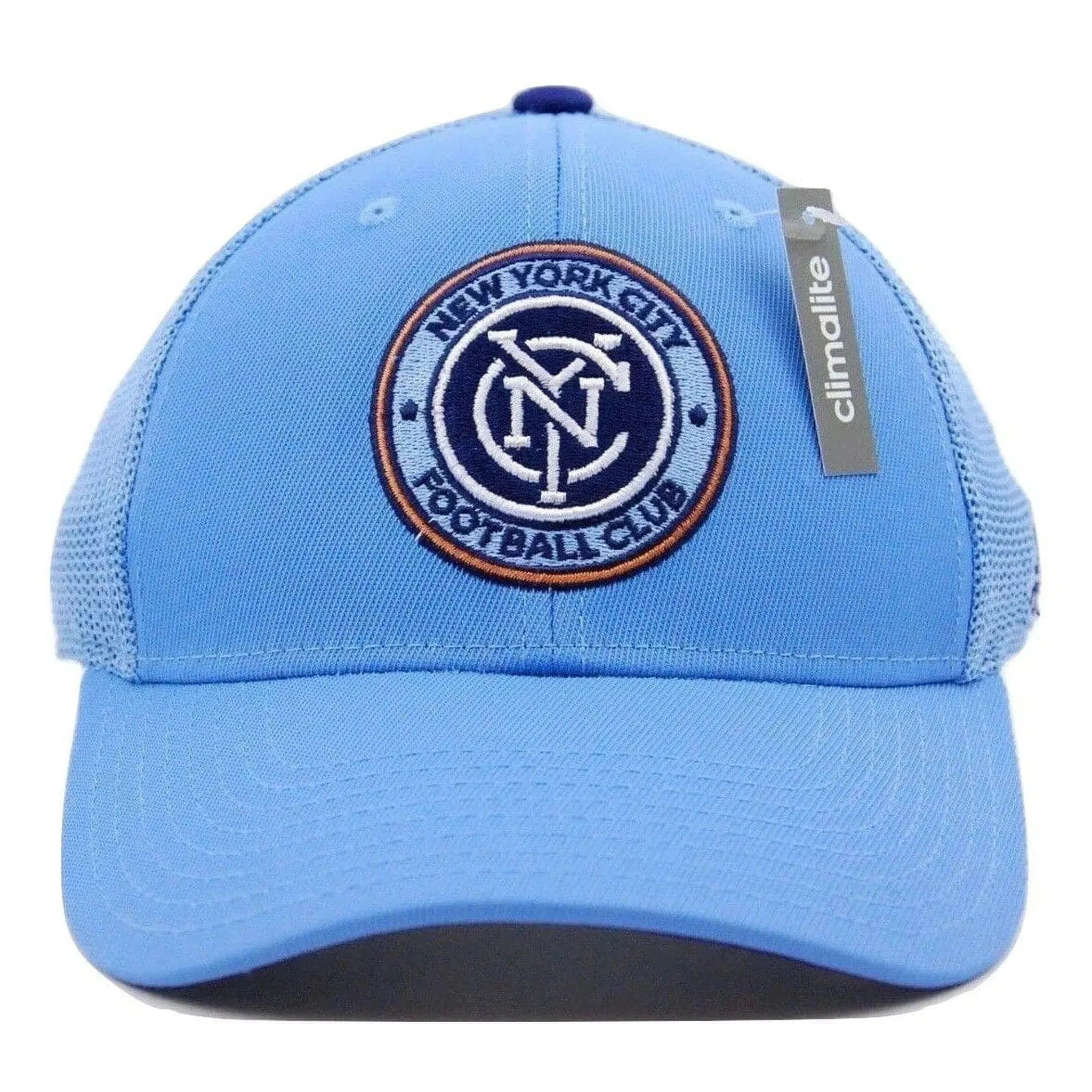 New York City Football Club Adidas M520Z MLS Net Burner Team Soccer Cap