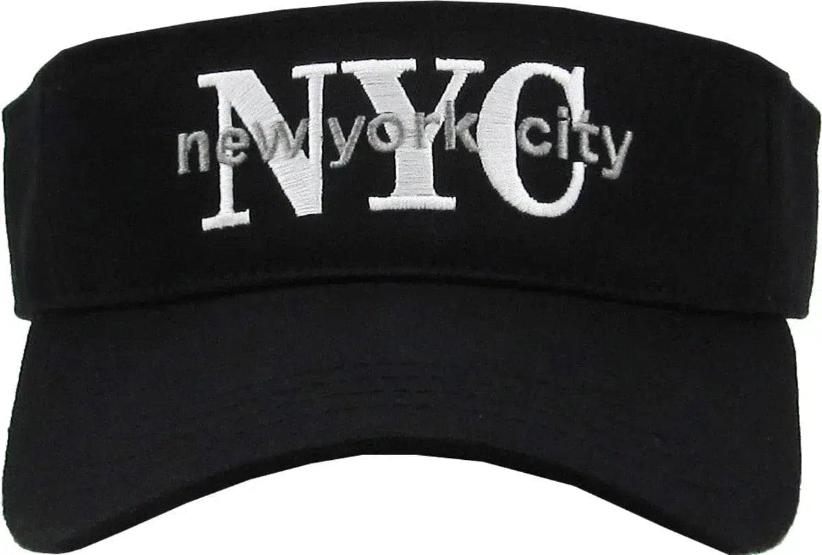 New York City NYC Adjustable Black Sun Visor