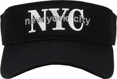 New York City NYC Adjustable Black Sun Visor