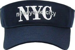 New York City NYC Adjustable Navy Blue Sun Visor