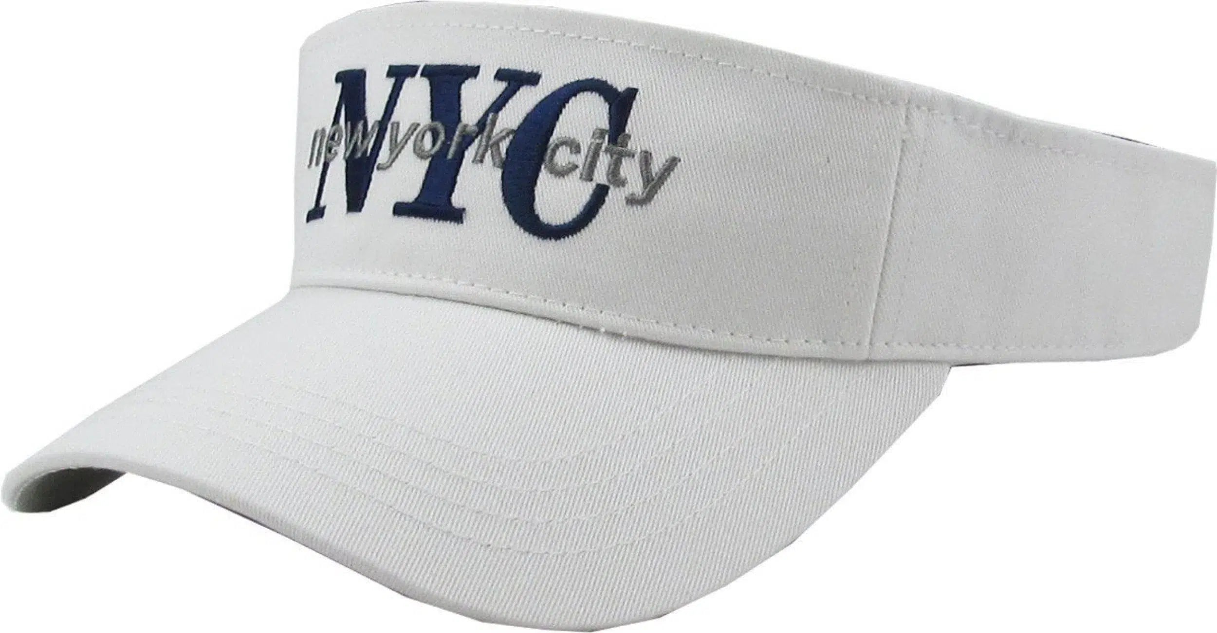 New York City NYC Adjustable White Sun Visor