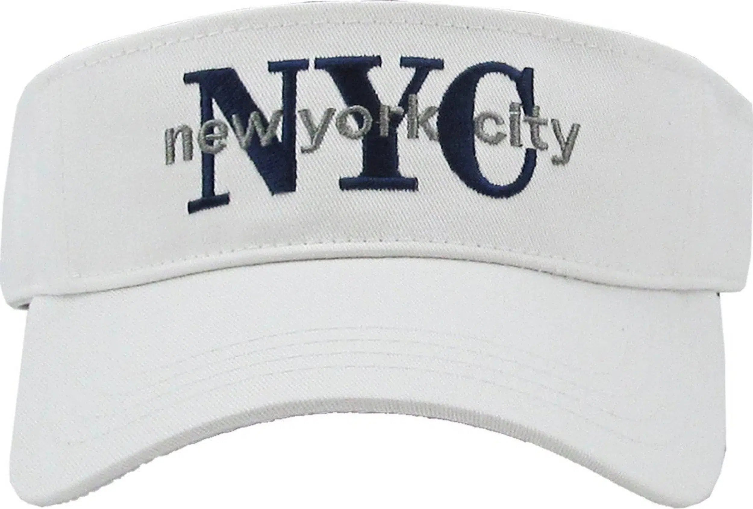 New York City NYC Adjustable White Sun Visor