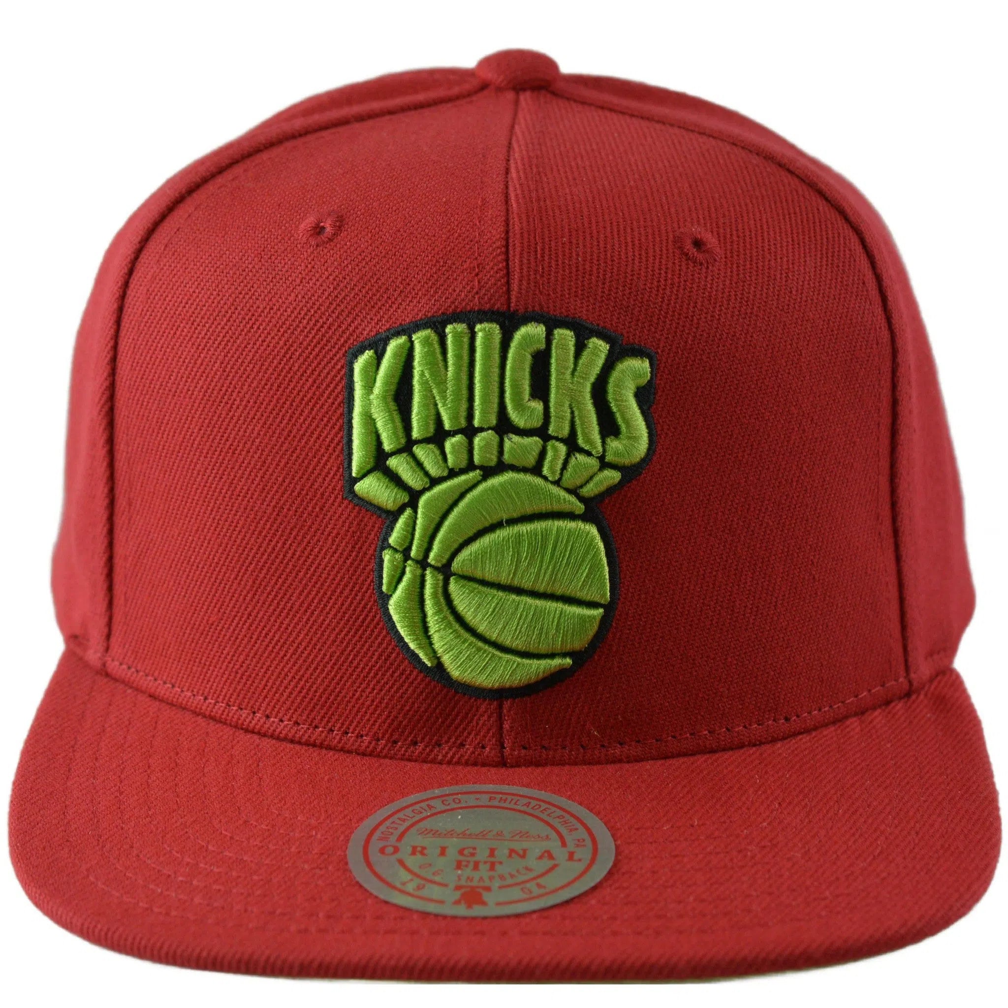 New York Knicks NBA Reverse Grinch Men's Basketball Snapback Cap Flat bill Hat by Mitchell & Ness