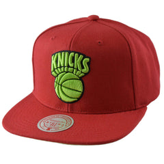 New York Knicks NBA Reverse Grinch Men's Basketball Snapback Cap Flat bill Hat by Mitchell & Ness